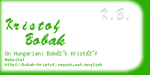 kristof bobak business card